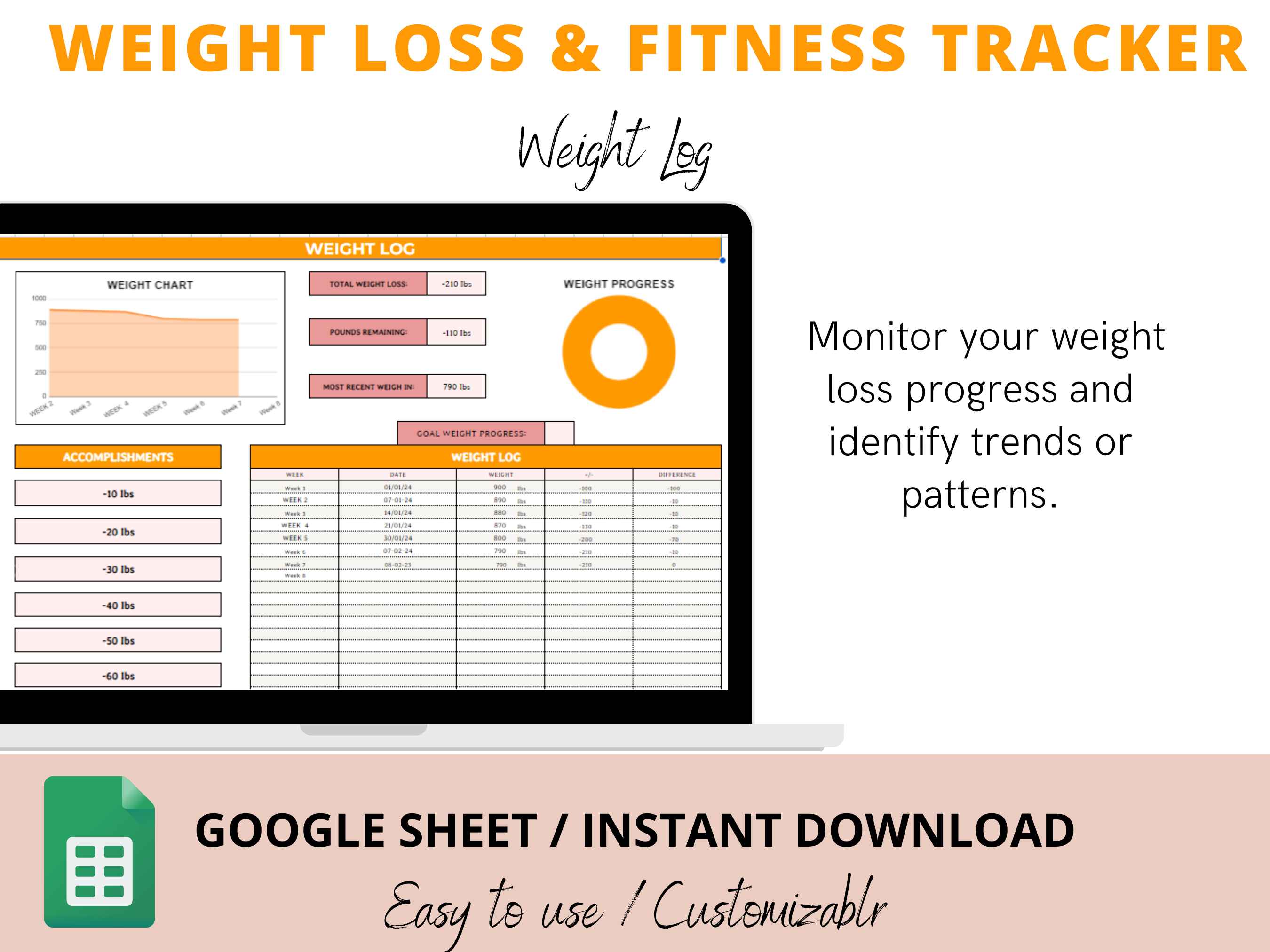 Weight Loss Tracker Google Sheets